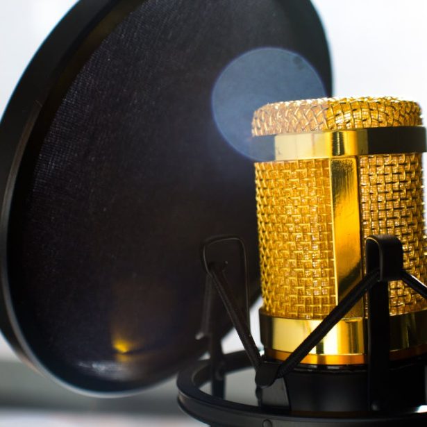 A podcast microphone