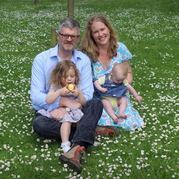 A photo of Becky, Ben and their children